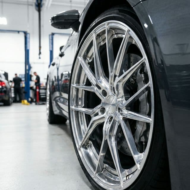 Diamond cut alloy wheel finish